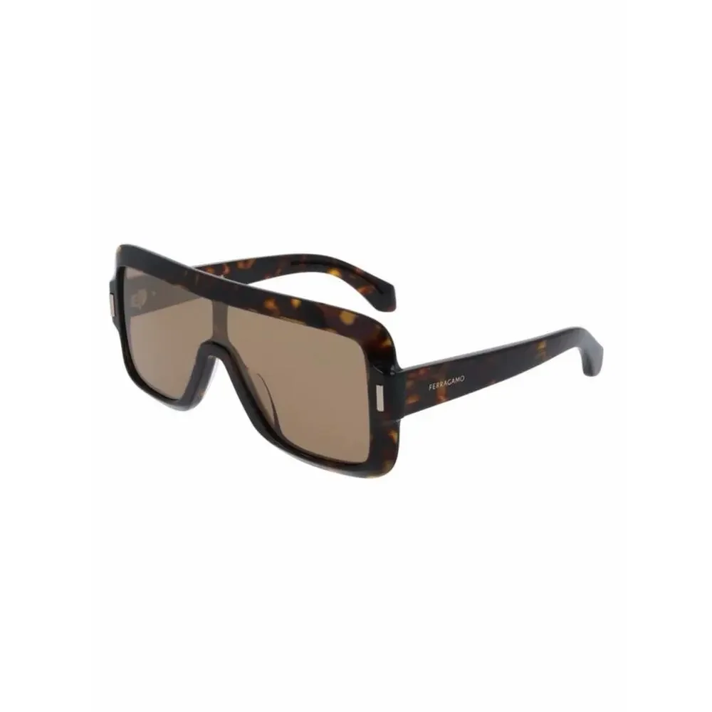 New Salvatore Ferragamo SF2061SE 242 Mask Tortoiseshell Sunglasses Authentic
